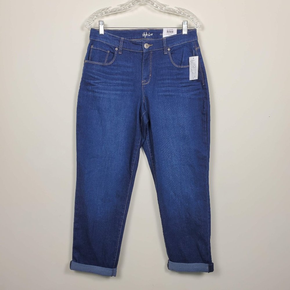 Style & Co Jeans Curvy-Fit Cuffed Boyfriend 6
